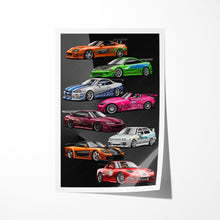 Load image into Gallery viewer, #020 Fast Furious Supra MK4 RX7 FD Eclipse GTR R34 Charger 240sx EVO Jetta