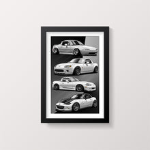 Load image into Gallery viewer, Mazda Miata Generations NA NB NC1 NC2 ND