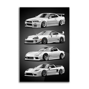 Nissan Skyline R34 Toyota Supra MK4 Mazda RX7 FD Acura NSX Mash Up