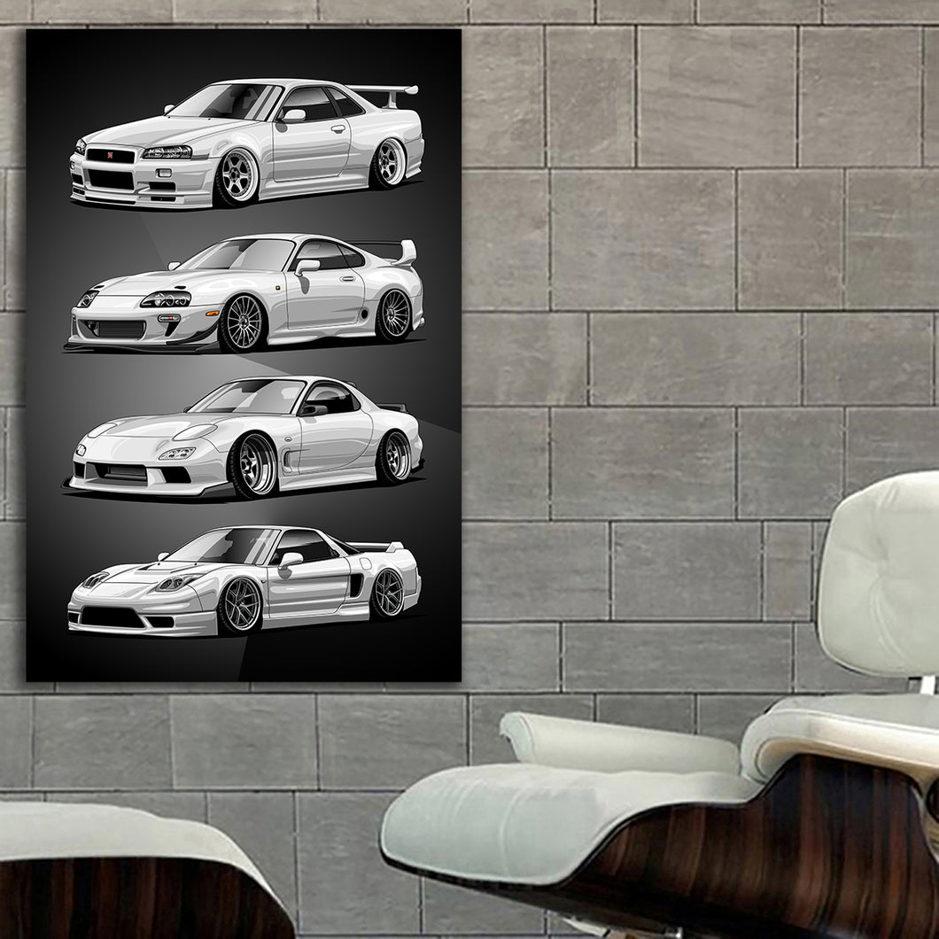 Nissan Skyline R34 Toyota Supra MK4 Mazda RX7 FD Acura NSX Mash Up
