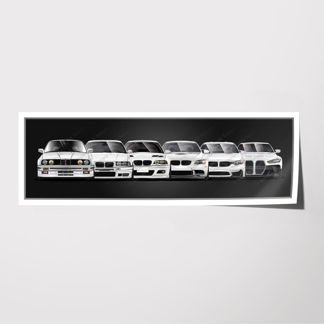 BMW 3 Series M3 Generations Bimmer E30 E36 E46 E90 E92 E93 F80 F82 F83 G80 G82 #800