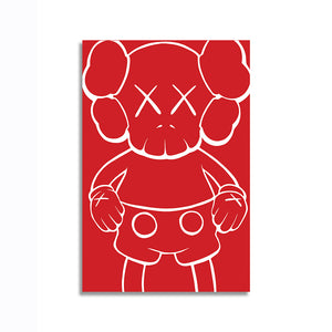 #016Red KAWS